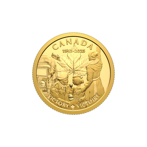 1/4 oz 2025 80th Anniversary of the End of the Second World War in Europe Proof Gold Coin | Royal Canadian Mint