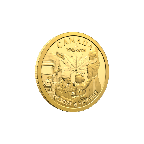 1/4 oz 2025 80th Anniversary of the End of the Second World War in Europe Proof Gold Coin | Royal Canadian Mint