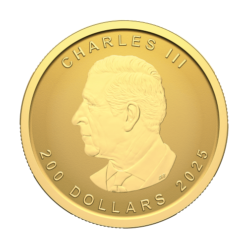 1 oz 2025 Purest Maple Leaf 99999 Fine Reverse Proof Gold Coin