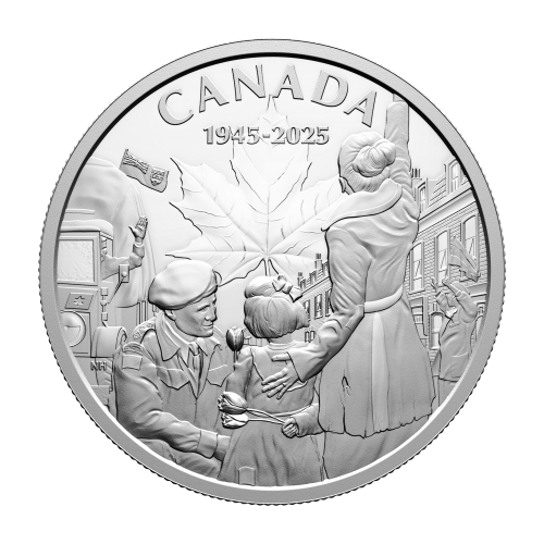 1 oz 2025 80th Anniversary of the End of the Second World War in Europe Proof Silver Coin | Royal Canadian Mint