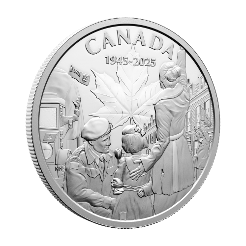 1 oz 2025 80th Anniversary of the End of the Second World War in Europe Proof Silver Coin | Royal Canadian Mint