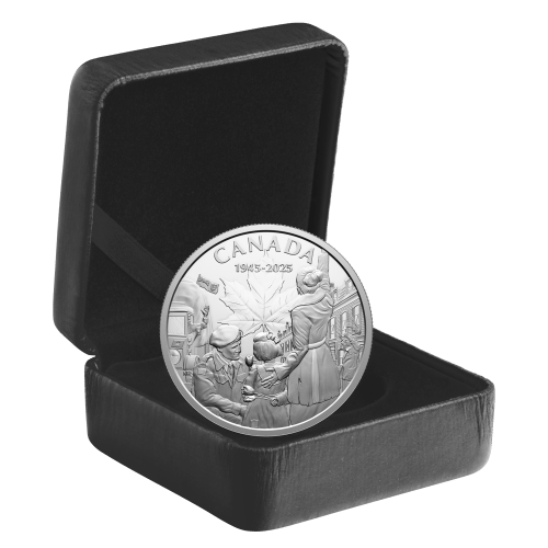 1 oz 2025 80th Anniversary of the End of the Second World War in Europe Proof Silver Coin | Royal Canadian Mint