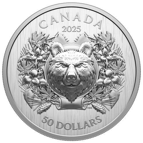 Pièce en argent Épreuve numismatique Ours héraldique 2025 | Monnaie royale canadienne