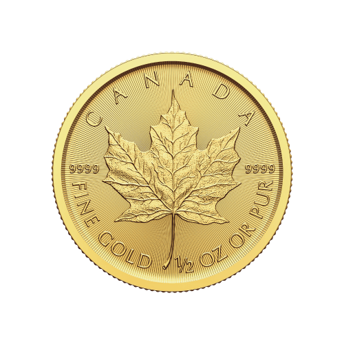 Pièce 1/2 once d'or Feuille d'érable canadienne 2025 | Monnaie royale canadienne
