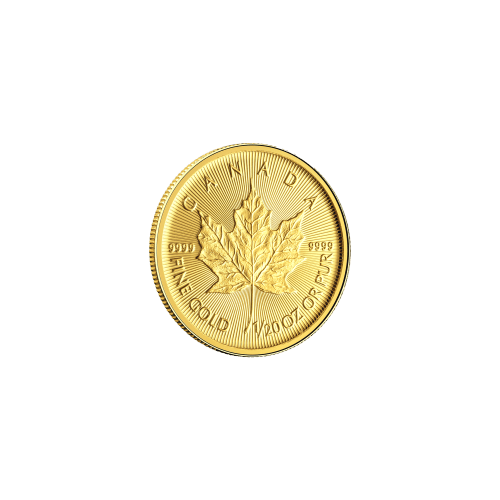 Pièce 1/20 once d'or Feuille d'érable canadienne 2025 | Monnaie royale canadienne