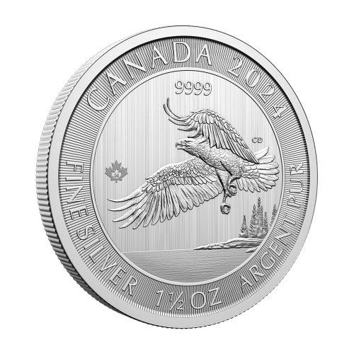Pièce 1,5 once d'argent Pygargue à tête blanche avec serres Année aléatoire | Monnaie royale canadienne