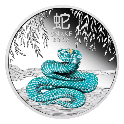 Set of 3 x 1 oz 2025 Lunar Year of the Snake Silver Coins | Perth Mint