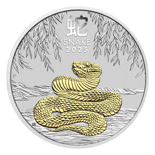 Set of 3 x 1 oz 2025 Lunar Year of the Snake Silver Coins | Perth Mint