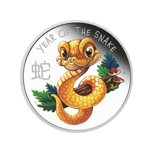 1/2 oz 2025 Lunar Year Baby Snake Colourized Proof Silver Coin | Perth Mint