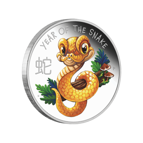1/2 oz 2025 Lunar Year Baby Snake Colourized Proof Silver Coin | Perth Mint