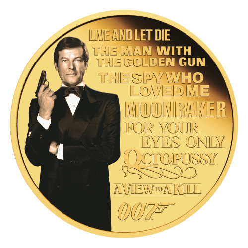 Set of 8 x 2024 James Bond: Roger Moore Proof Silver Coins | Perth Mint