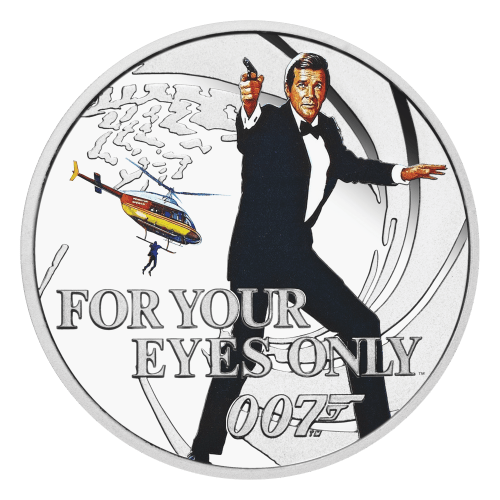 Set of 8 x 2024 James Bond: Roger Moore Proof Silver Coins | Perth Mint