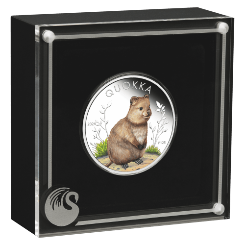 1 oz 2024 Australian Quokka Colourized Proof Silver Coin | Perth Mint