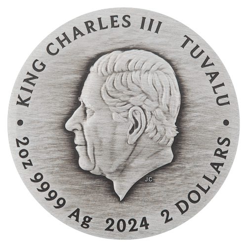 Pièce 2 onces d'argent coloré vieilli 40e anniversaire des Tortues Ninja 2024 | Monnaie de Perth