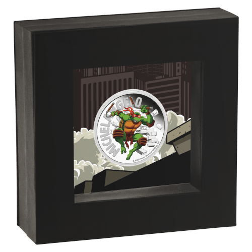 1 oz 2024 Teenage Mutant Ninja Turtles: Michaelangelo Colourized Proof Silver Coin | Perth Mint