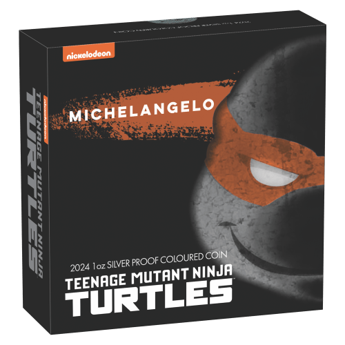 1 oz 2024 Teenage Mutant Ninja Turtles: Michaelangelo Colourized Proof Silver Coin | Perth Mint