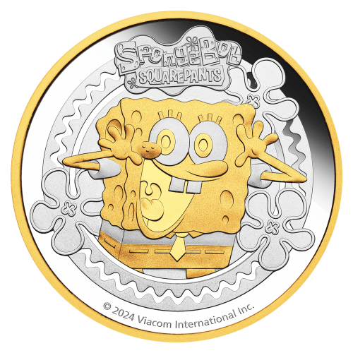 2 oz 2024 SpongeBob SquarePants Proof Gilded Silver Coin | Perth Mint