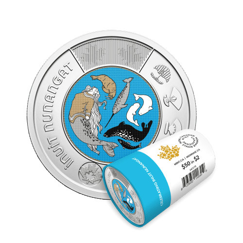 Rouleau de pièces 2 $ colorées Célébrer l'Inuits Nunangat 2024 | Monnaie royale canadienne
