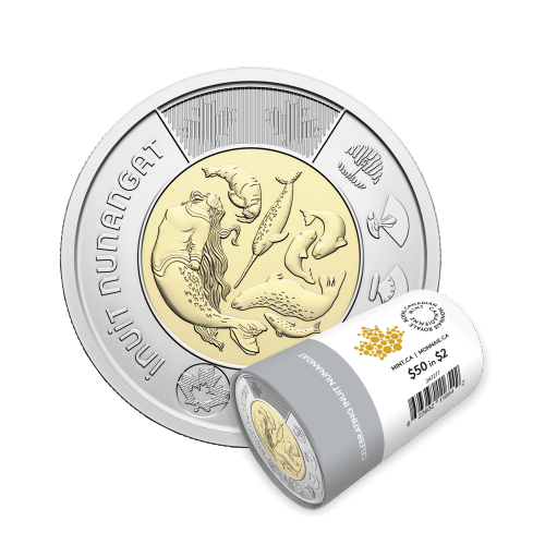 Rouleau de pièces 2 $ non colorées Célébrer l'Inuits Nunangat 2024 | Monnaie royale canadienne