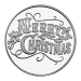 1 oz Merry Christmas with Holly Silver Round | Silvertowne Mint