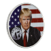 Ronde 1 once d'argent coloré Donald Trump : 47e président des États-Unis 2024 | Sunshine Minting