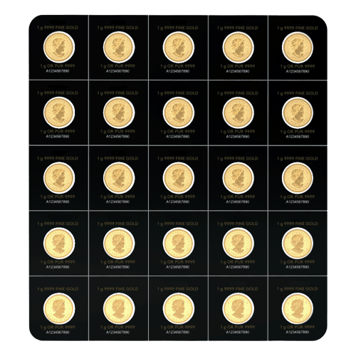 25 x 1 gram Random Year MapleGram Sheet of Gold Coins | Royal Canadian Mint