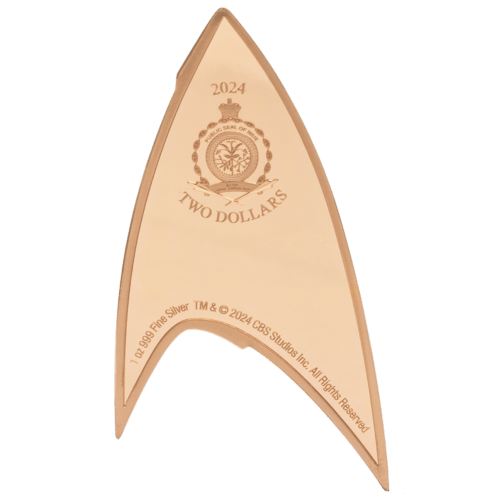 1 oz 2024 Star Trek: Starfleet Divisions Operations Insignia Copper Plated Silver Coin | Agoro by New Zealand Mint
