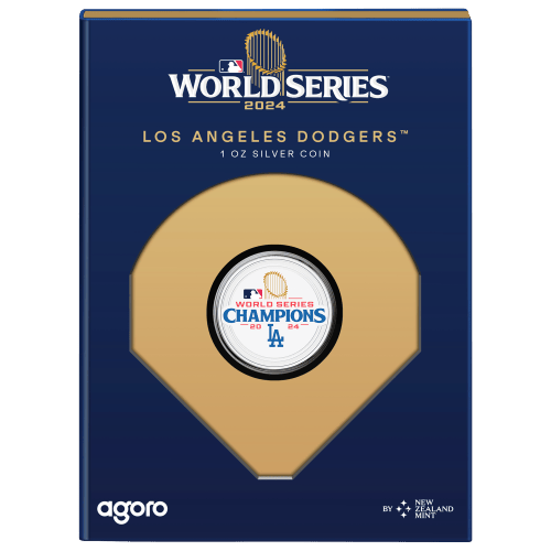1 oz 2024 Los Angeles Dodgers MLB World Series Champions Colourized Silver Coin | Agoro by New Zealand Mint