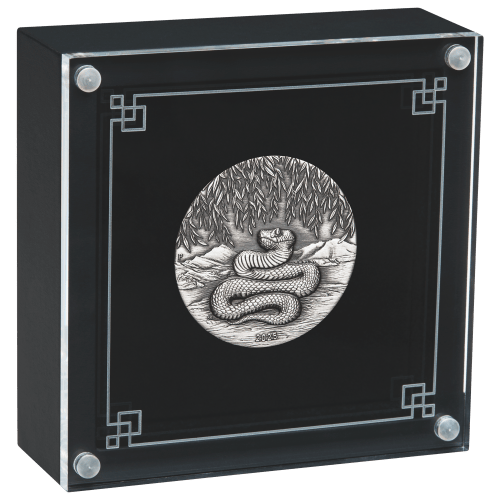 2 oz 2025 Lunar Year of the Snake Antiqued Silver Coin | Perth Mint