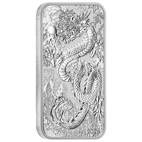 1 oz 2024 Dragon Rectangular Silver Coin | Perth Mint | Silver