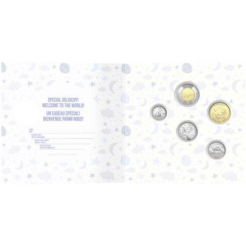 Set of 5 x 2025 Newborn Baby Gift Coins | Royal Canadian Mint