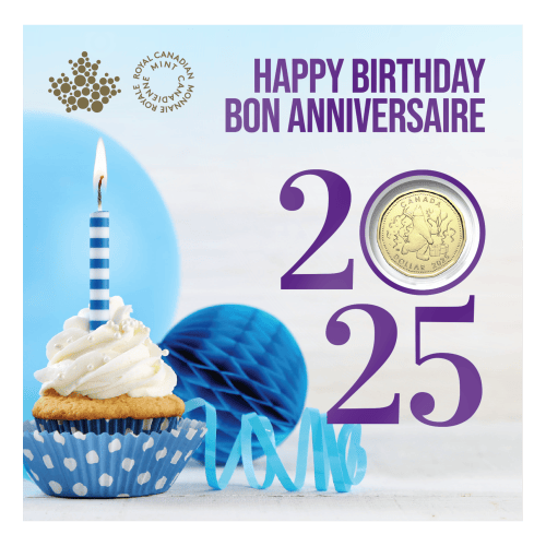 Set of 5 x 2025 Happy Birthday Gift Coins | Royal Canadian Mint