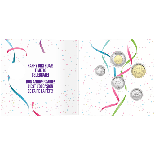Ensemble de 5 pièces Cadeau Joyeux anniversaire 2025 | Monnaie royale canadienne