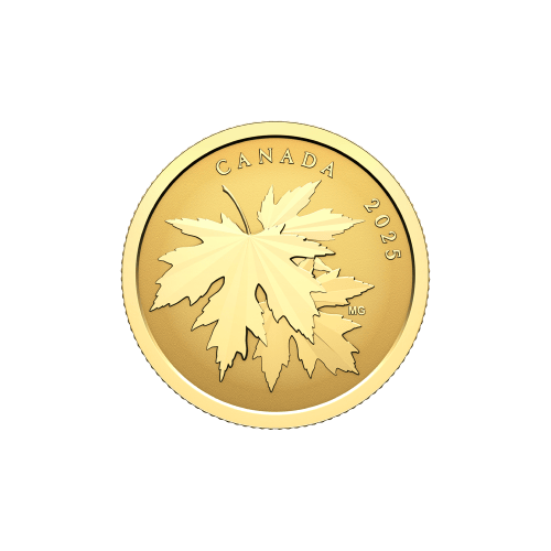 Pièce 1/4 once d'or épreuve inverse Étincelante feuille d'érable 2025 | Monnaie royale canadienne