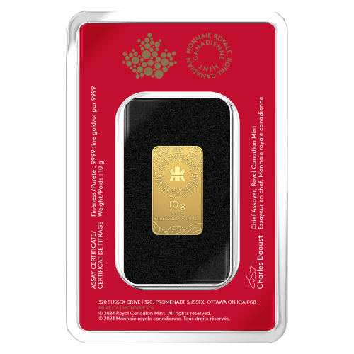 10 gram 2025 Lunar Year of the Snake Gold Bar | Royal Canadian Mint
