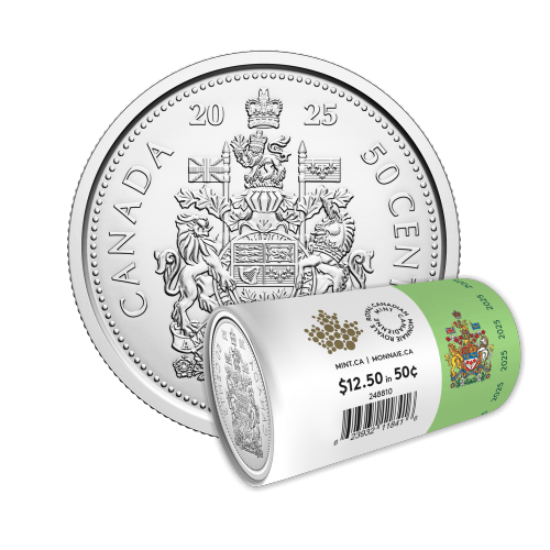 Rouleau de pièces de 50 centimes de circulation 2025 | Monnaie royale canadienne