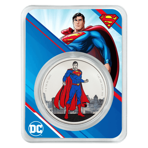 Pièce 1 once d'argent coloré Superman 2024 | Samoa