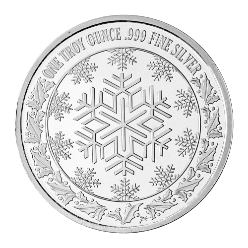 1 oz Santa Claus Down the Chimney Silver Round | Silvertowne Mint