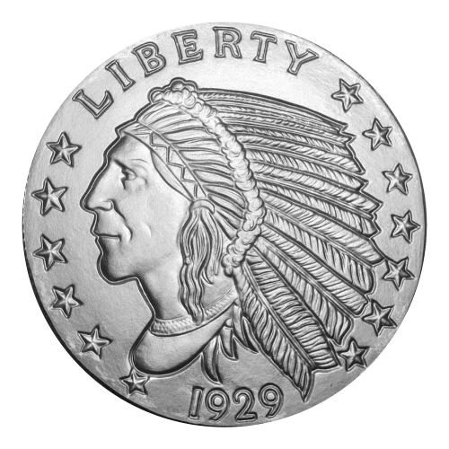 5 oz Incuse Indian Silver Round