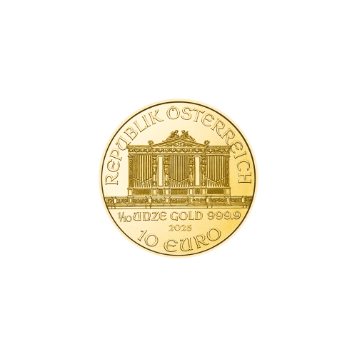 Pièce 1/10 once d'or Philharmonique autrichien 2025 | Monnaie autrichienne