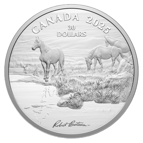 2 oz 2025 Robert Bateman: Mustang Country Silver Coin | Royal Canadian Mint