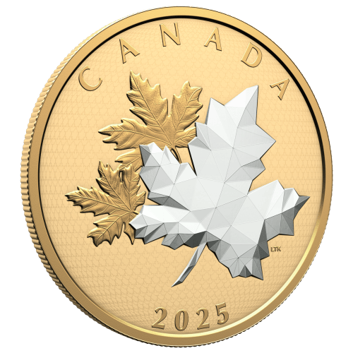 Pièce 5 onces d’argent Épreuve numismatique Feuilles d’érable en mouvement 2025 | Monnaie royale canadienne