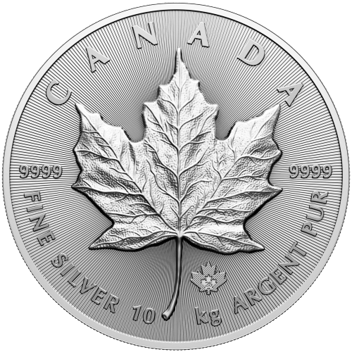 10 kilo 2025 Canadian Maple Leaf Silver Coin | Royal Canadian Mint