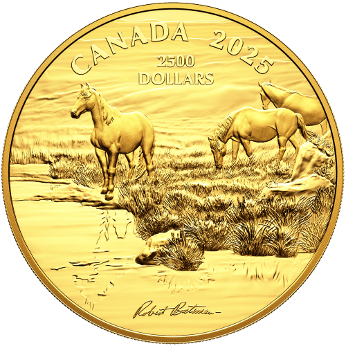 1 kilo 2025 Robert Bateman: Mustang Country Gold Coin | Royal Canadian Mint