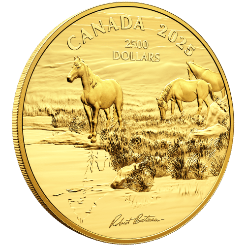1 kilo 2025 Robert Bateman: Mustang Country Gold Coin | Royal Canadian Mint