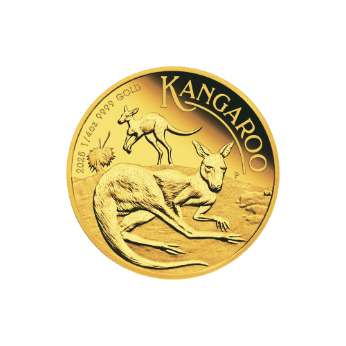 1/4 oz 2025 Australian Kangaroo Proof Gold Coin | Perth Mint
