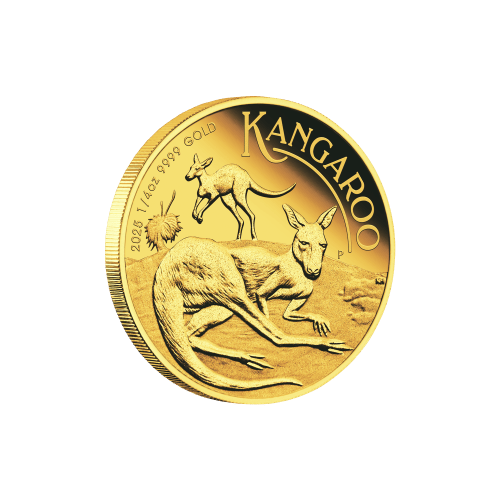 1/4 oz 2025 Australian Kangaroo Proof Gold Coin | Perth Mint
