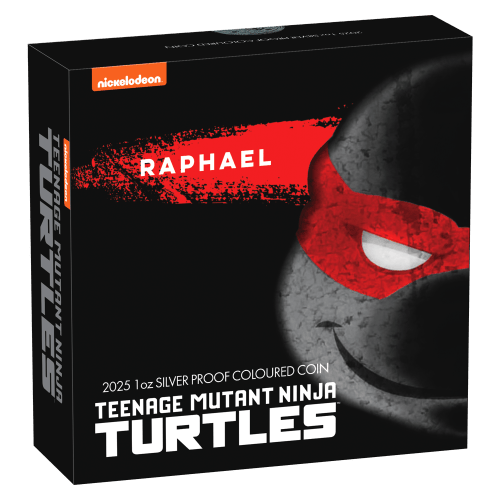 Pièce 1 once d’argent Épreuve numismatique Tortues Ninja : Raphael colorée 2025 | Monnaie de Perth