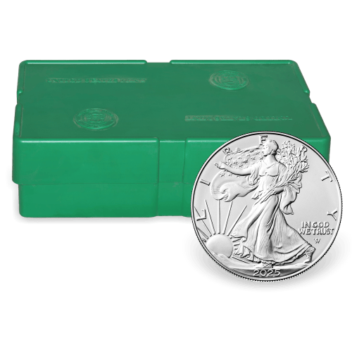 Monster Box of 500 x 1 oz 2025 American Eagle Silver Coins