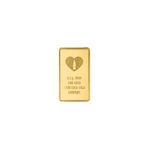 Lingot 0,5 gramme d’or Saint-Valentin Coca-Cola | PAMP Suisse